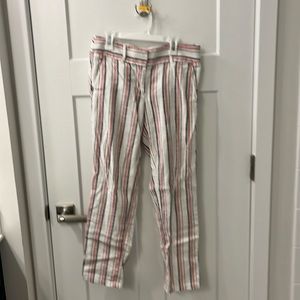 Striped linen pants